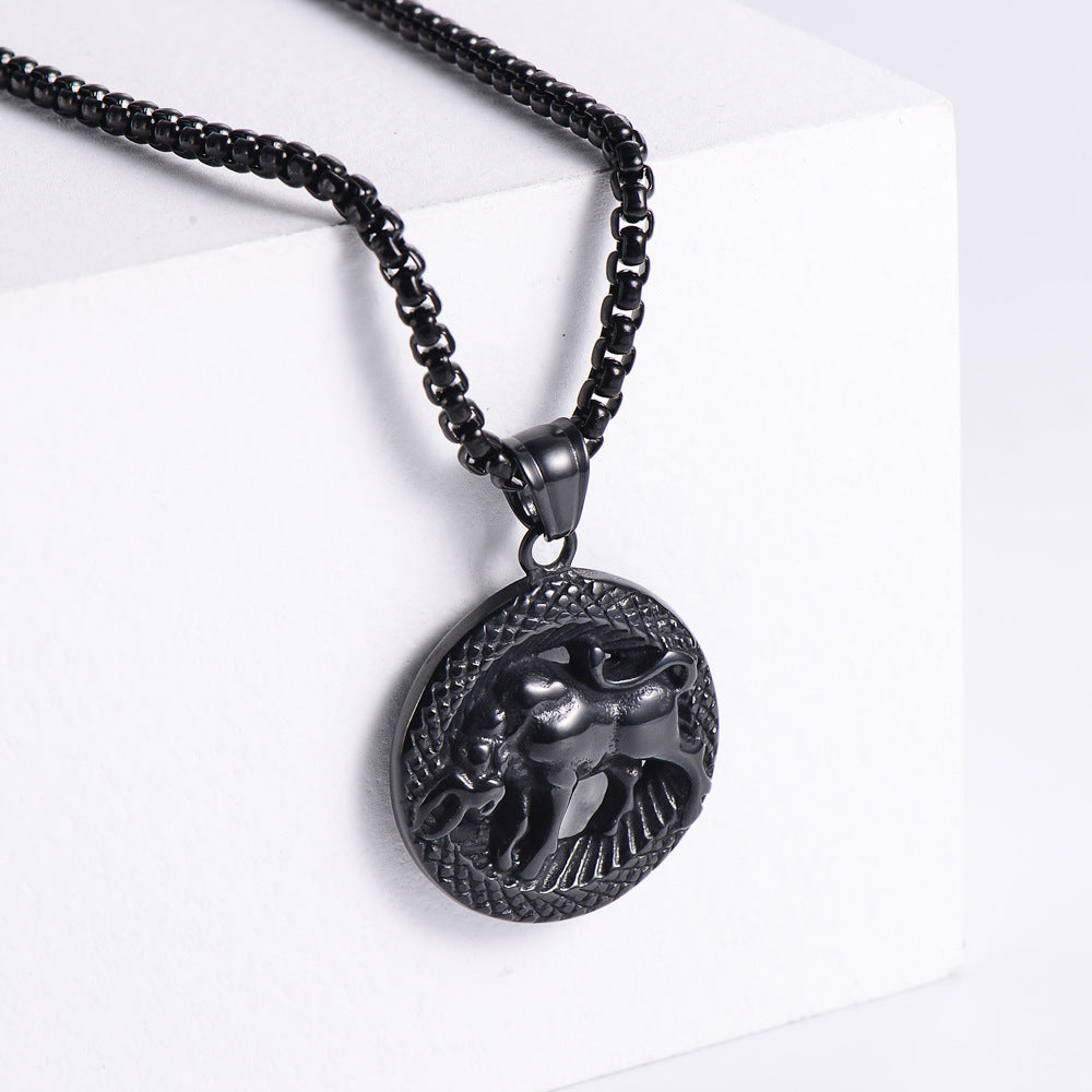 Stainless Steel 12 Constellation Pendant Necklace Aries