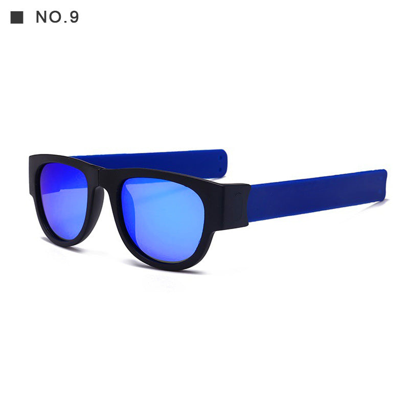 Polarized Folding Wrist Sunglasses With New Strange Bracelet Design Foldablen Sun Glasses