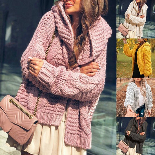 Women's Twist Knit Cardigan Jacket