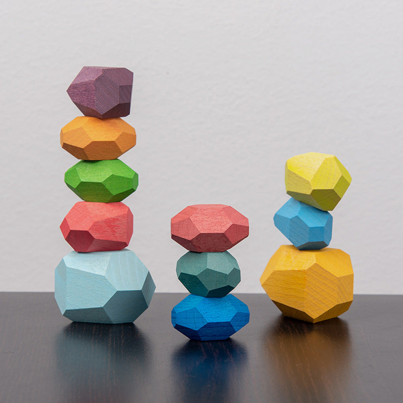 Children's colorful jagged stone toys