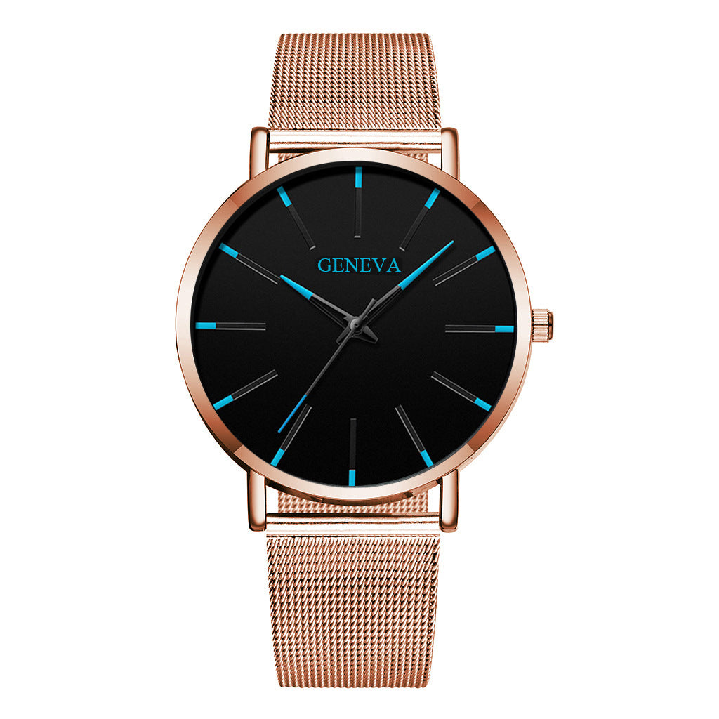 Mesh belt quartz watch