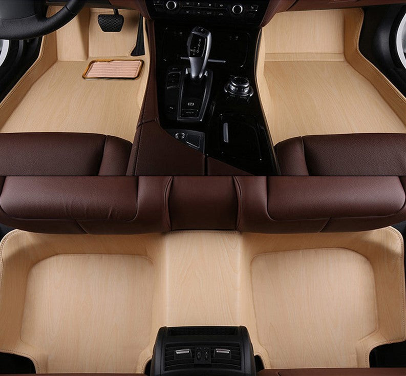 Wood grain full surround car mat