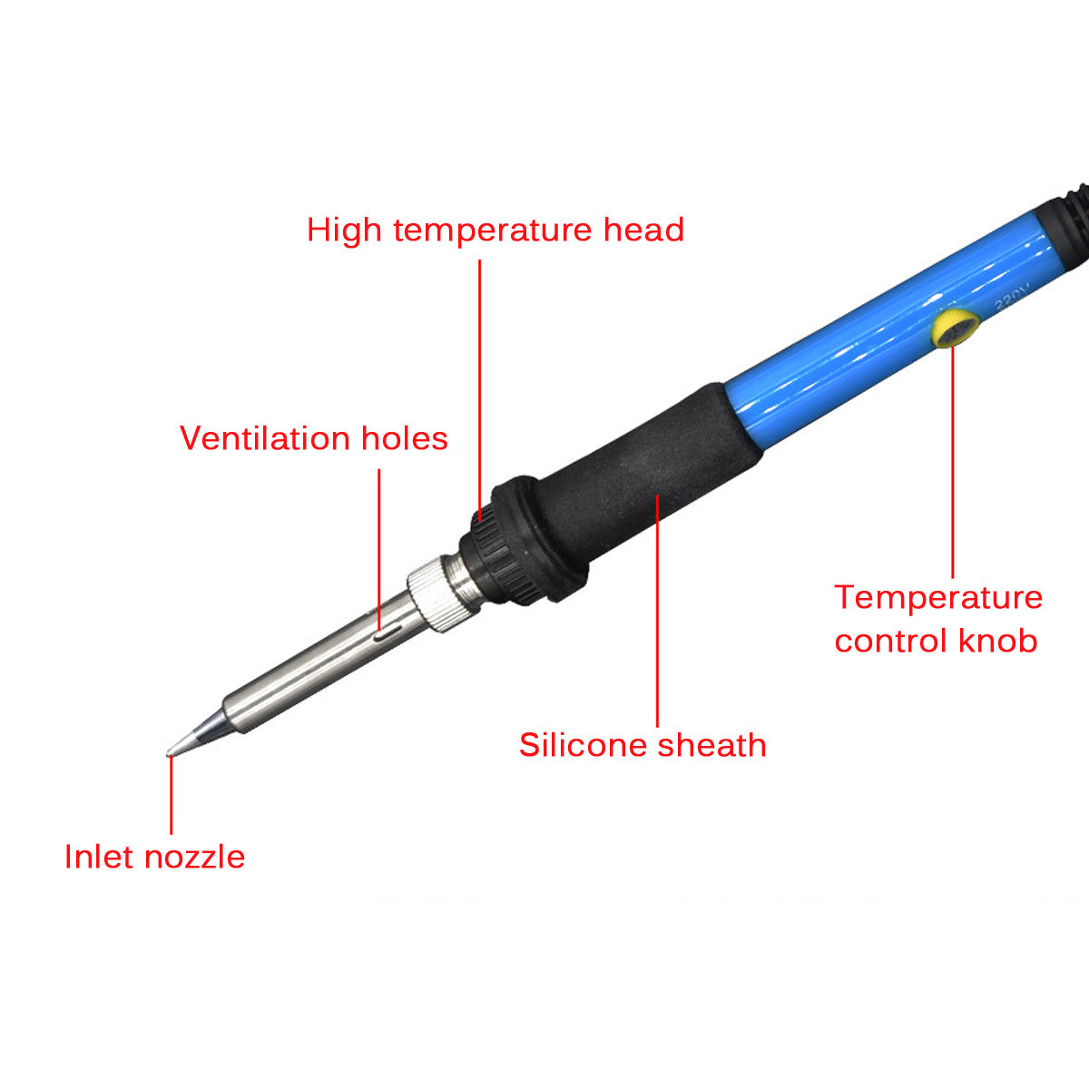 60W Electric Soldering Iron Kit Solder Welding Tool Stand Adjustable Temperature