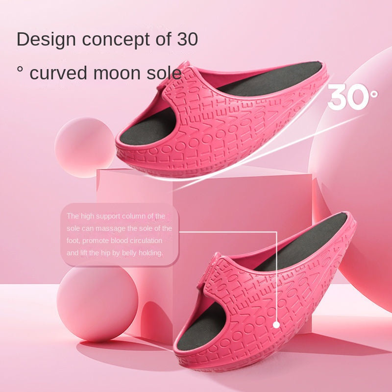 Women's Slippers Body-shaping Stretched Summer Shoes Fitness Slides Shoe Female EVA Lose-weight Sandals Rocking Slipper