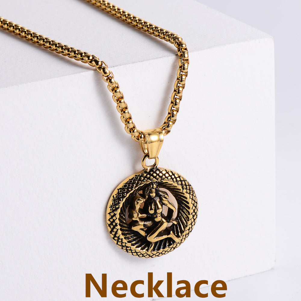 Stainless Steel 12 Constellation Pendant Necklace Aries