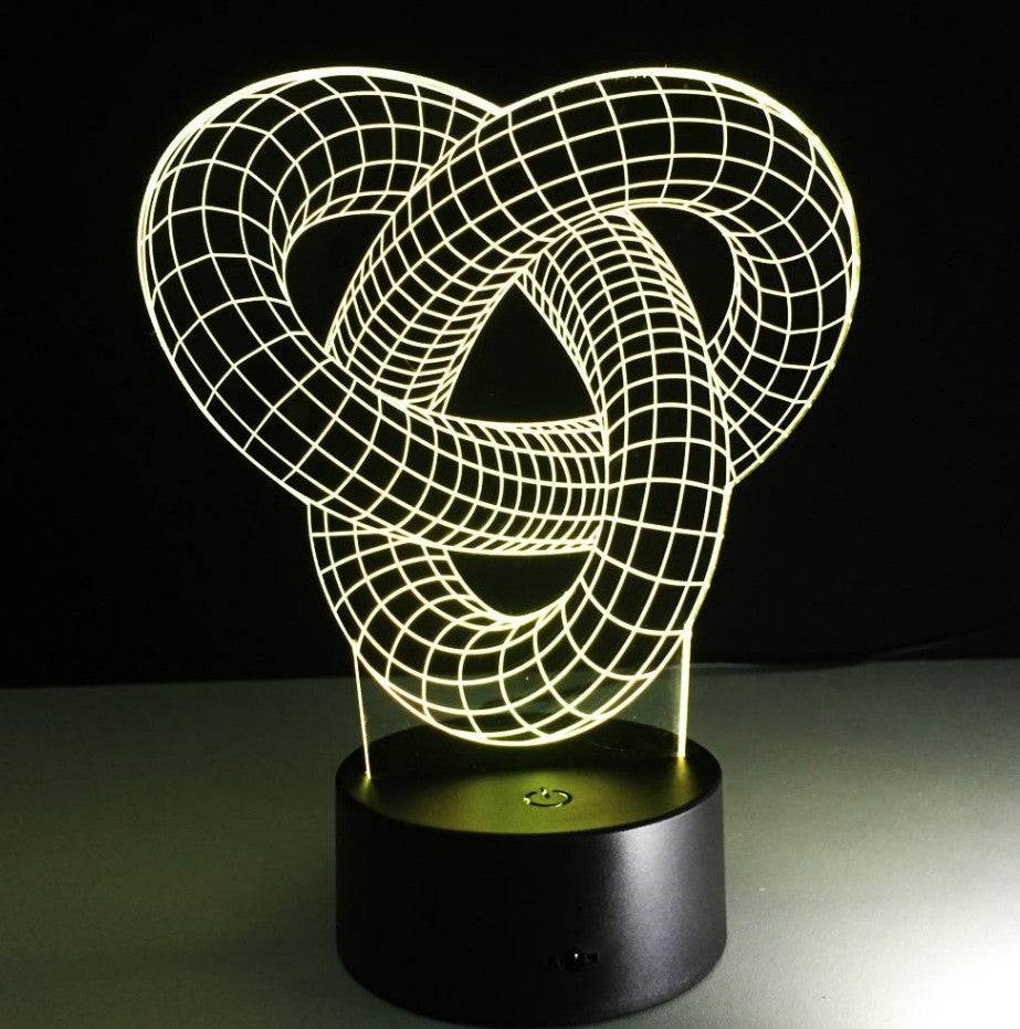 Knot 2 - 3D Optical Illusion LED Lamp Hologram