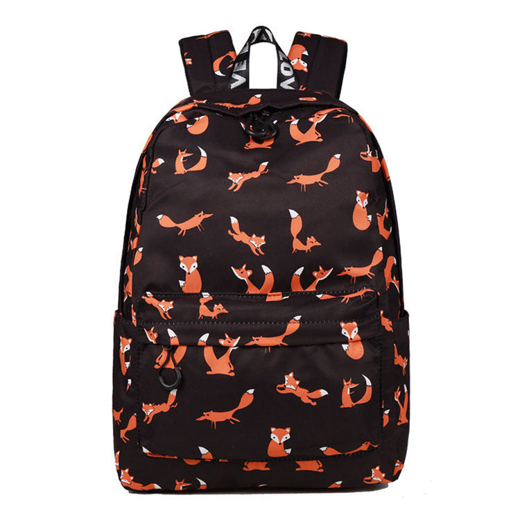 Fox print style backpack