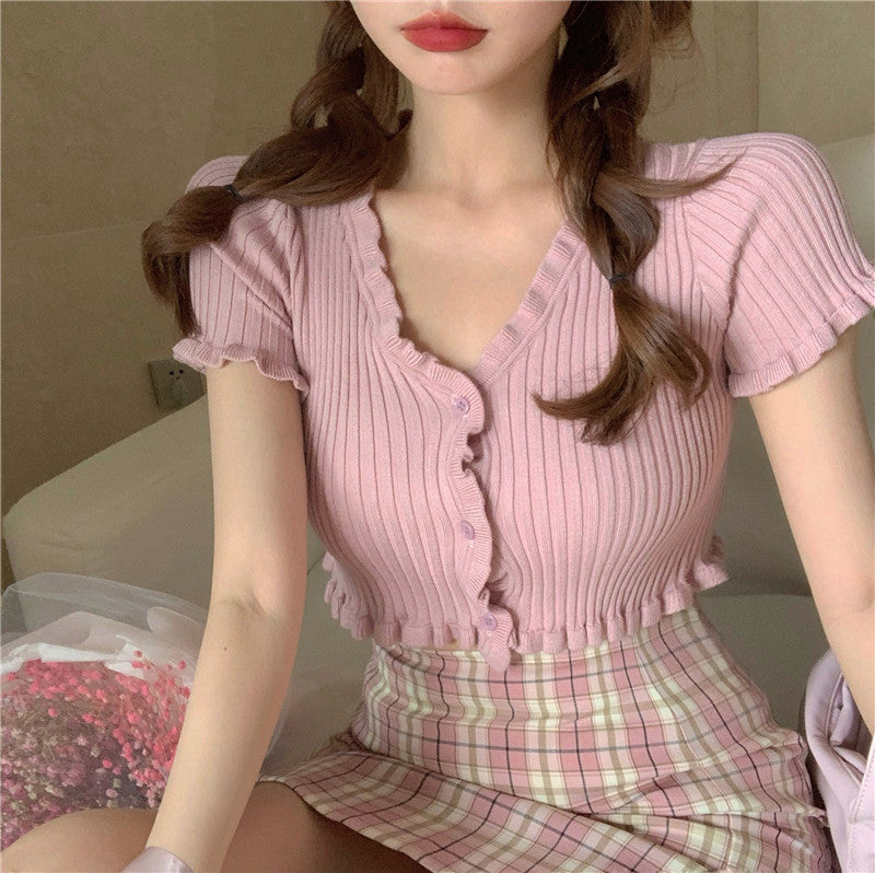 Xuan Yafeng two-piece check short skirt