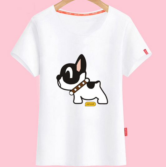 The Lovely Girls Animal Cartoon T-shirt In Red T-shirt T Blood Of Junior High School Students With College