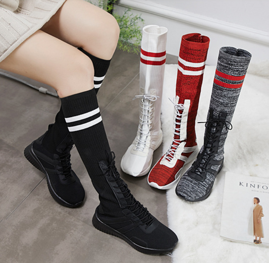 Sock shoes high top boots sneakers flat shoes