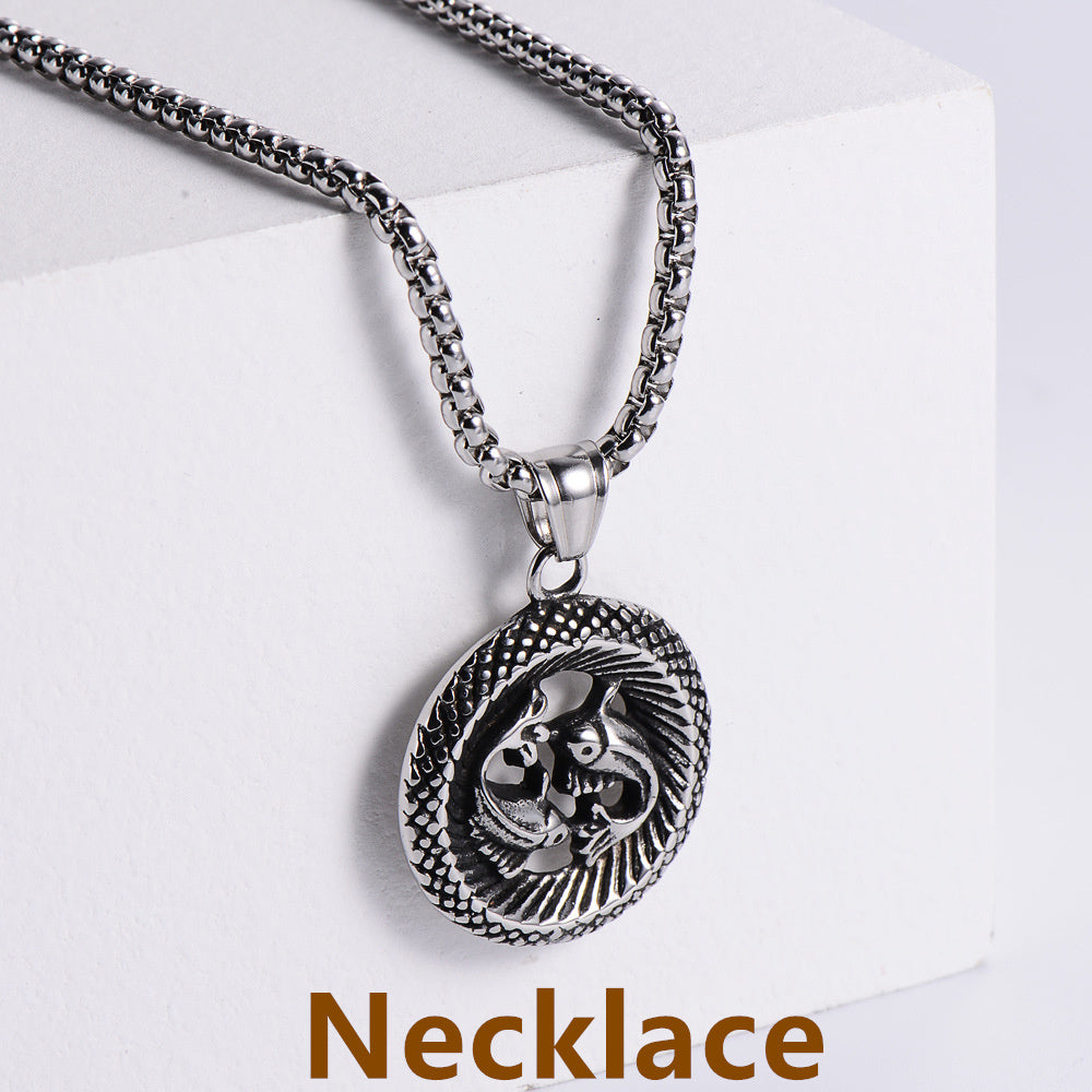 Stainless Steel 12 Constellation Pendant Necklace Aries