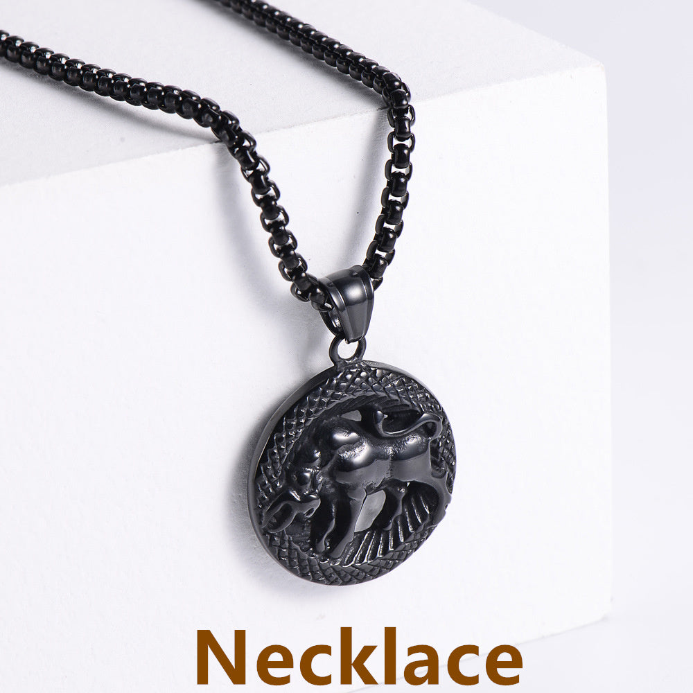 Stainless Steel 12 Constellation Pendant Necklace Aries