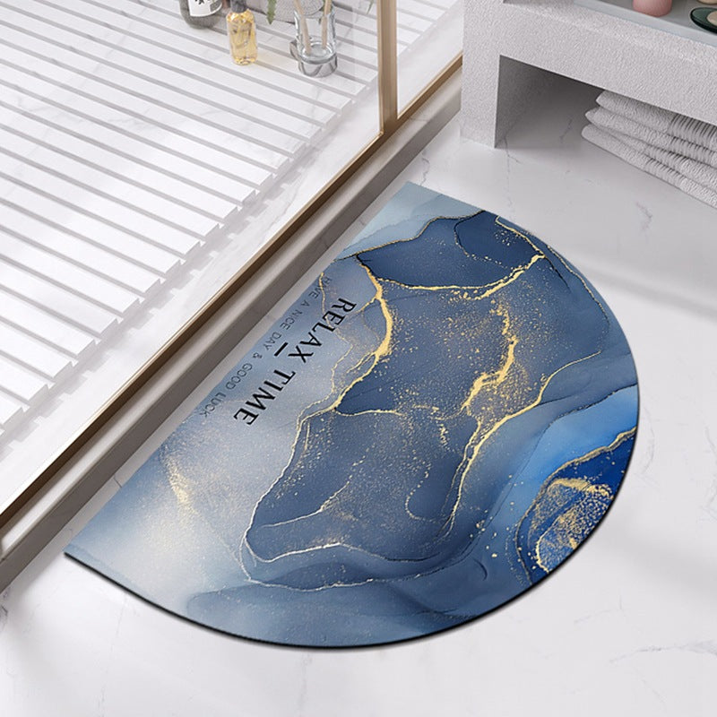 Diatom Ooze Semicircle Bathroom Absorbent Floor Mat