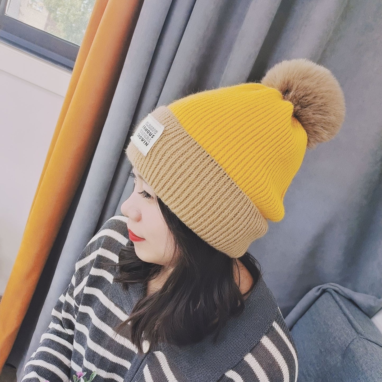 Autumn And Winter Korean Ins Net Red Twist Woolen Hat