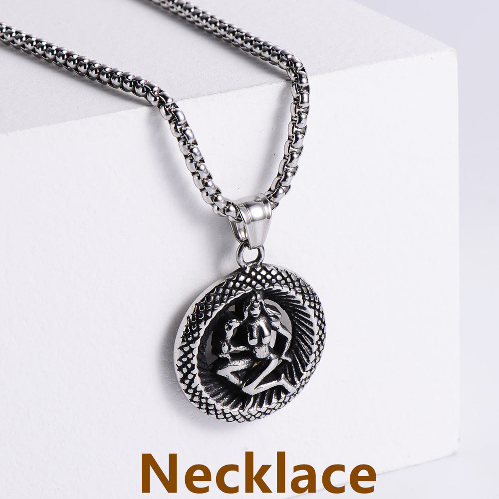 Stainless Steel 12 Constellation Pendant Necklace Aries