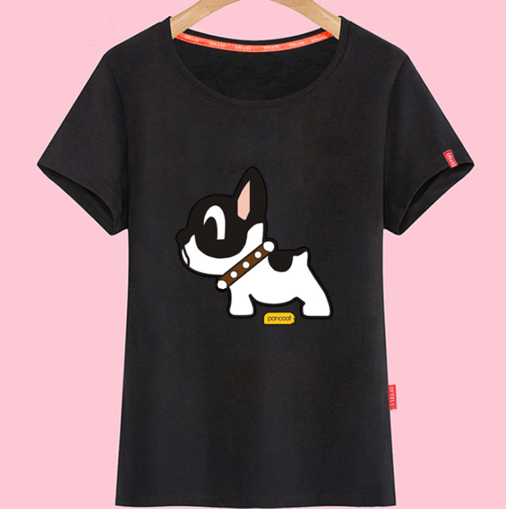 The Lovely Girls Animal Cartoon T-shirt In Red T-shirt T Blood Of Junior High School Students With College