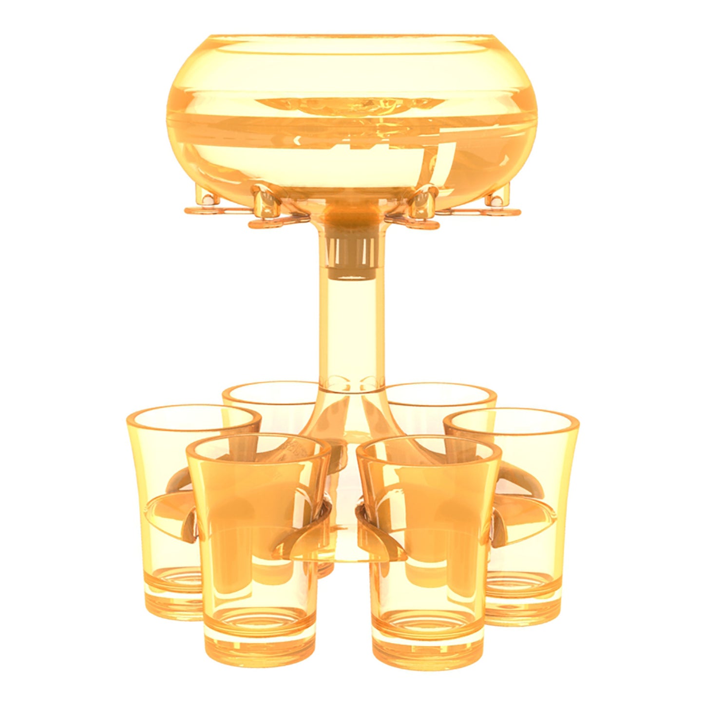 6-Shot Glass Dispenser Holder Wine Whisky Beer Dispenser Rack Bar Accessory Drinking Party Games Glass Dispenser