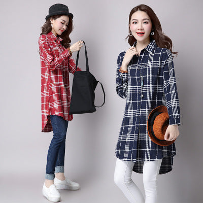 Comfortable Large Size Thin Cotton Dress Plaid Slim Long ShirtComfortable Large Size Thin Cotton Dress Plaid Slim Long ShirtComfortable Large Size Thin Cotton Dress Plaid Slim Long ShirtComfortable La