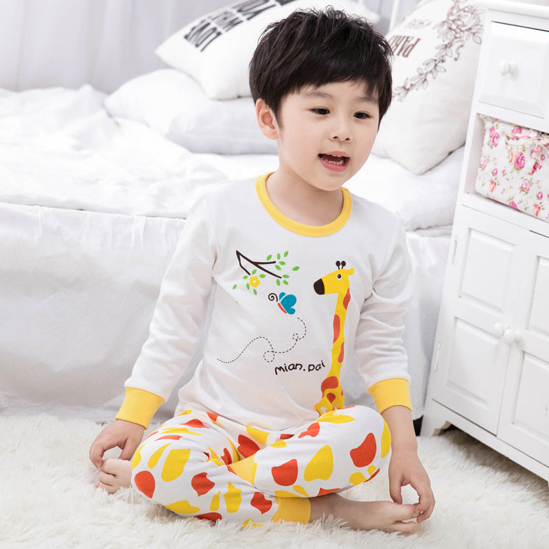 Children's Qiuyi Qiuku cotton suit boys spring and autumn girls bottoming long-sleeved baby thermal underwear pajamas