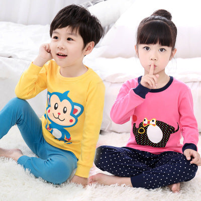 Children's Qiuyi Qiuku cotton suit boys spring and autumn girls bottoming long-sleeved baby thermal underwear pajamas