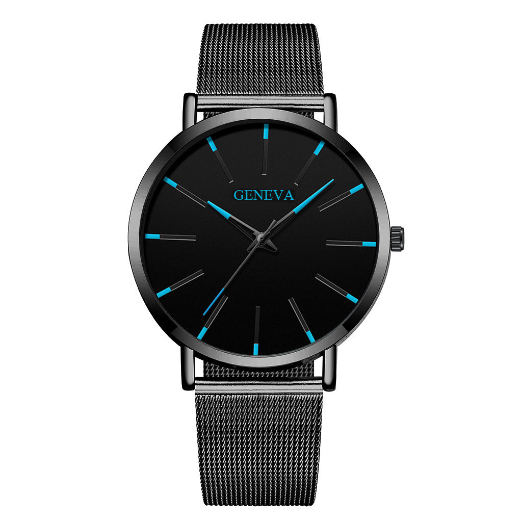 Mesh belt quartz watch