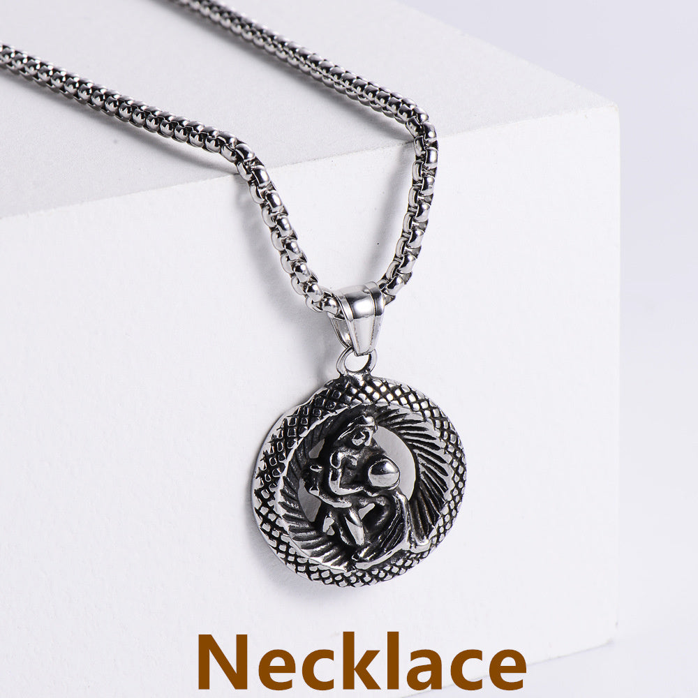 Stainless Steel 12 Constellation Pendant Necklace Aries