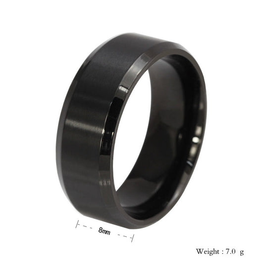 Simple ring titanium steel ring