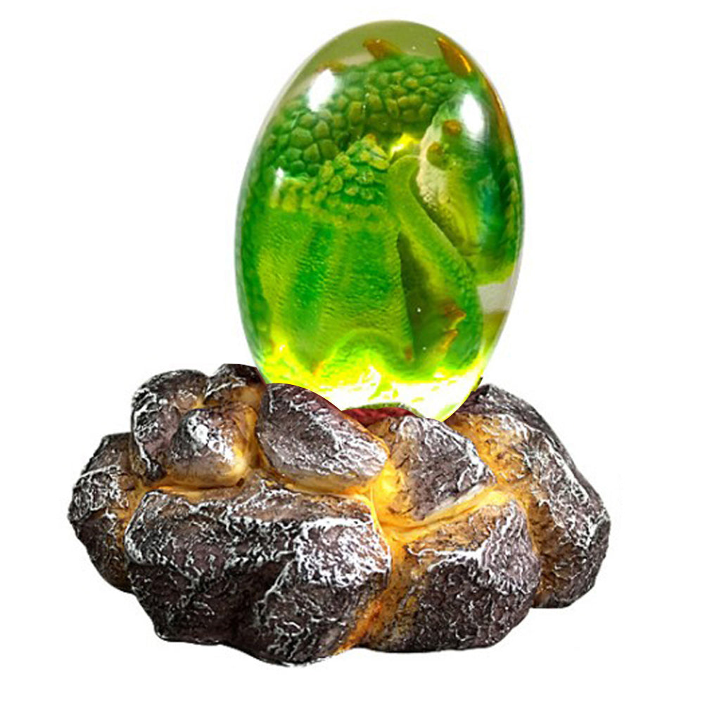 LED Lava Dragon Egg Ornamental Collection Decor Dinosaur Egg Statue Resin Dragon Egg Crystal Minerale Gemstone Reiki Home Decor