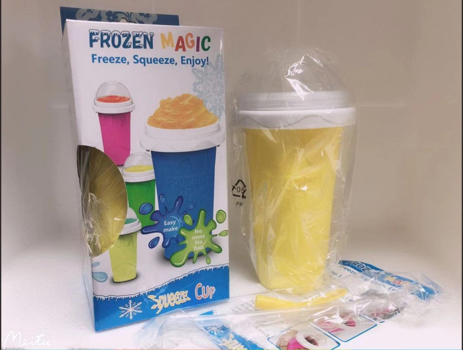 Quick-frozen Smoothies Newly Durable Slushy Ice Cream Maker Squeeze Slush Quick Cooling Cup Milkshake Bottle Smoothie Cup