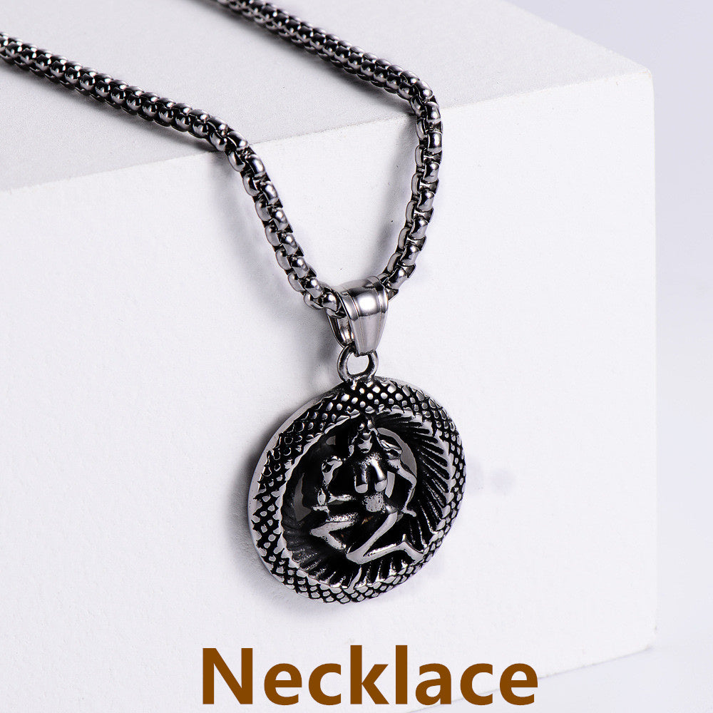 Stainless Steel 12 Constellation Pendant Necklace Aries