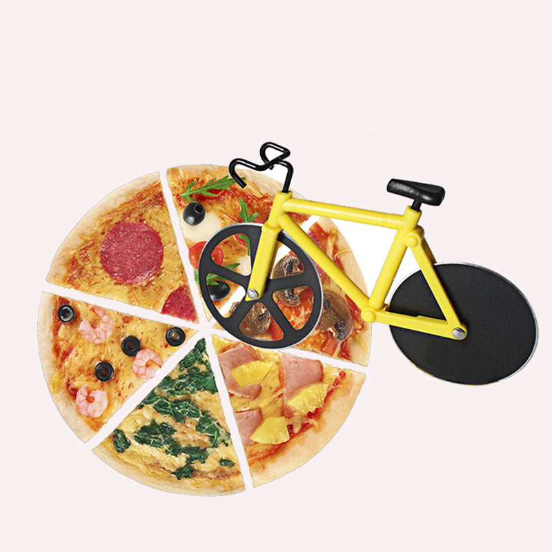 Kitchen Stainless Steel Creative Bicycle Pizza Cutter Baking Tool