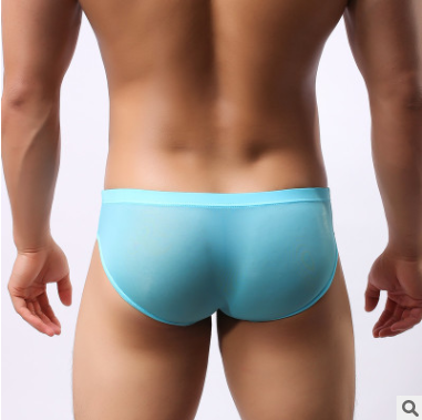 Ultra-thin Transparent Ice Silk Men's Briefs