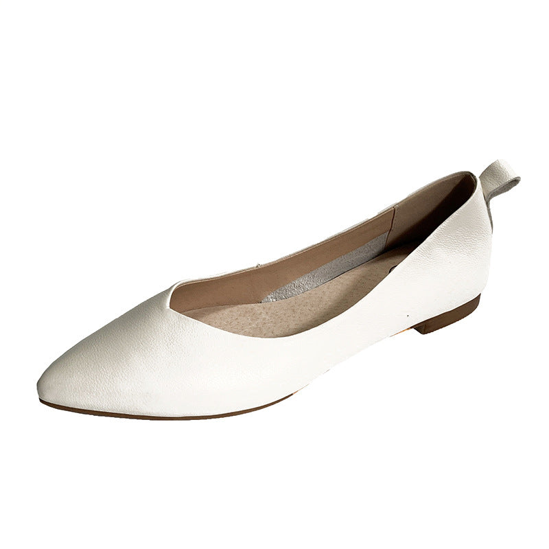 Ladies spring pointed flat shoes