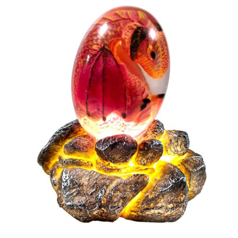 LED Lava Dragon Egg Ornamental Collection Decor Dinosaur Egg Statue Resin Dragon Egg Crystal Minerale Gemstone Reiki Home Decor