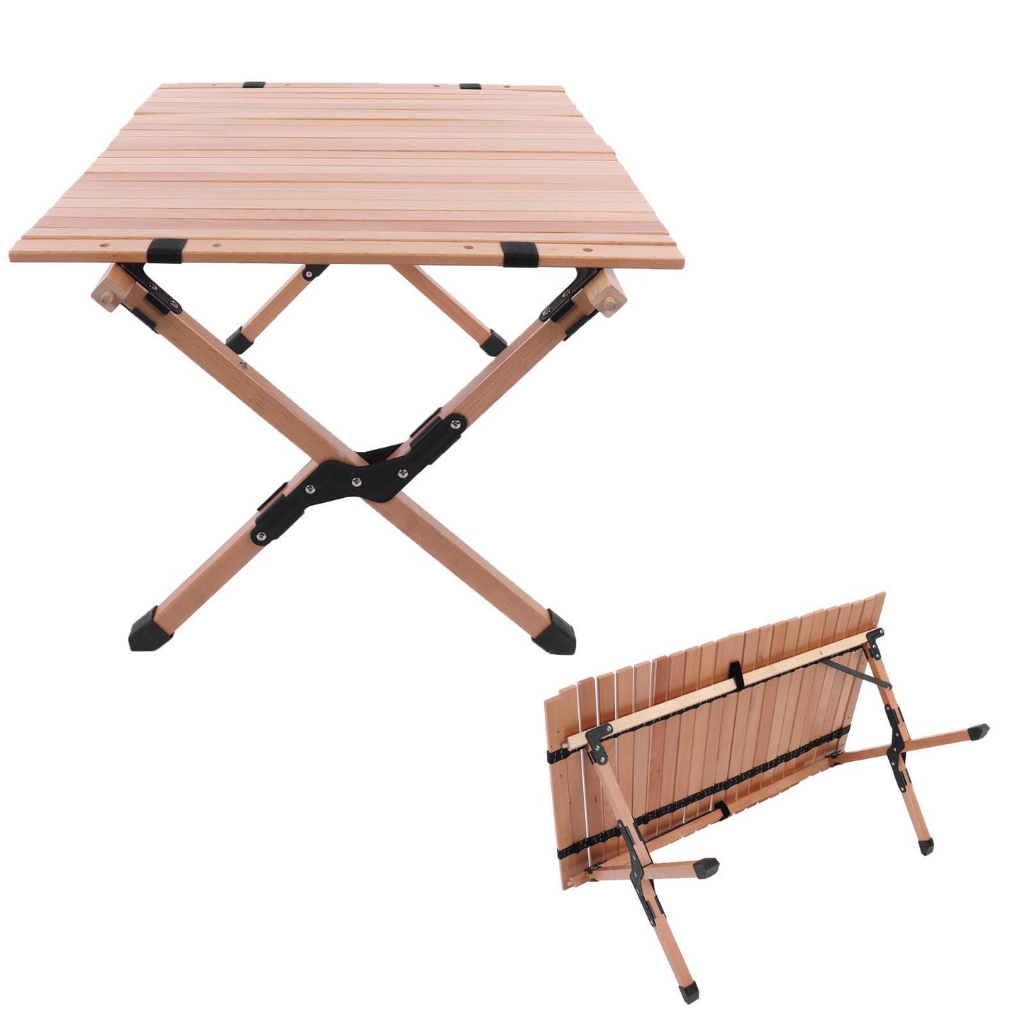 Folding Wood Table Portable Outdoor Picnic Table For Garden Camping Travel Barbecue