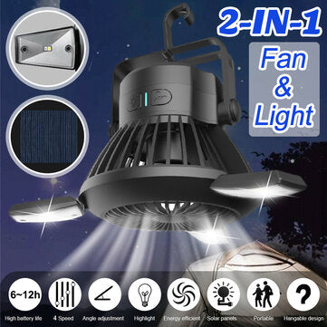 E27 Solar LED Garage Light Bulb Deformable Ceiling Light Fan Shop Workshop Lamp