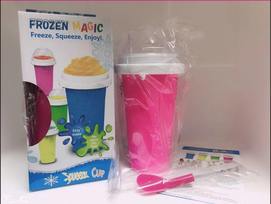 Quick-frozen Smoothies Newly Durable Slushy Ice Cream Maker Squeeze Slush Quick Cooling Cup Milkshake Bottle Smoothie Cup