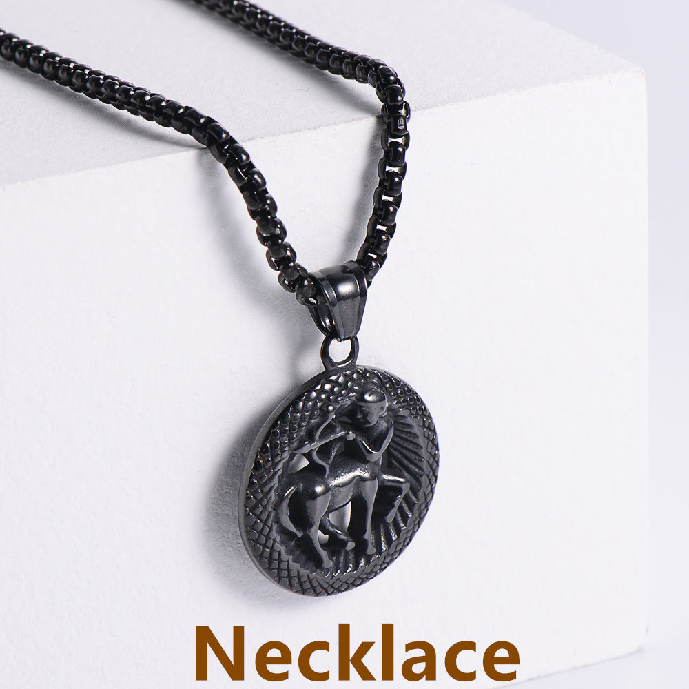 Stainless Steel 12 Constellation Pendant Necklace Aries