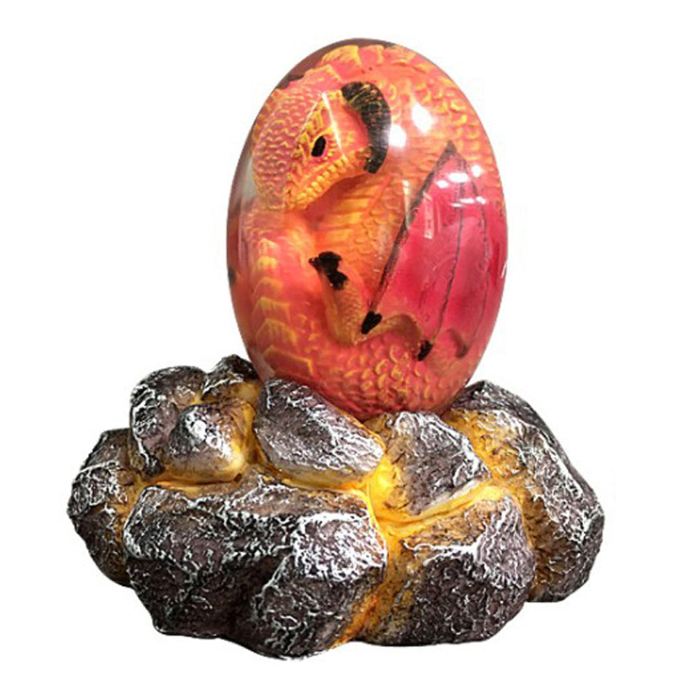 LED Lava Dragon Egg Ornamental Collection Decor Dinosaur Egg Statue Resin Dragon Egg Crystal Minerale Gemstone Reiki Home Decor