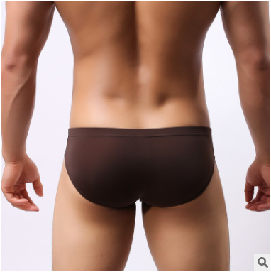 Ultra-thin Transparent Ice Silk Men's Briefs