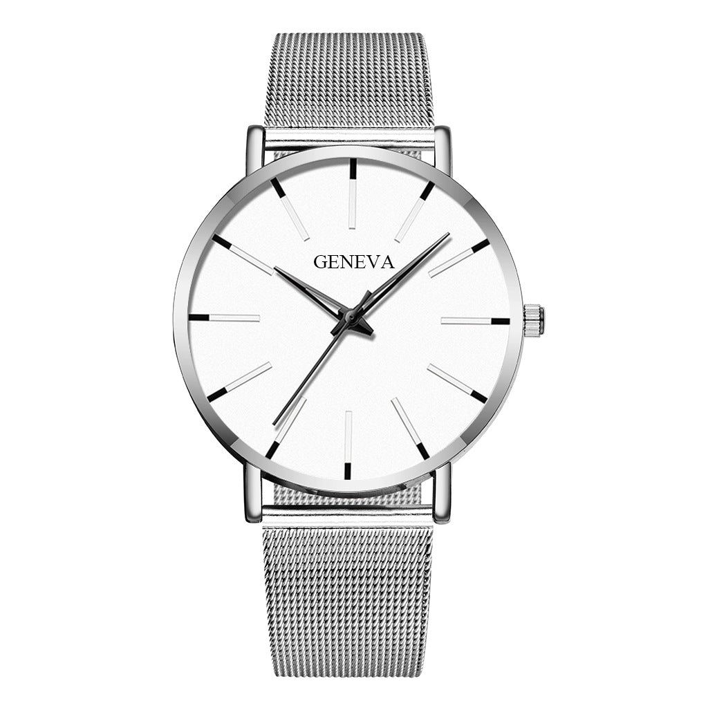 Mesh belt quartz watch