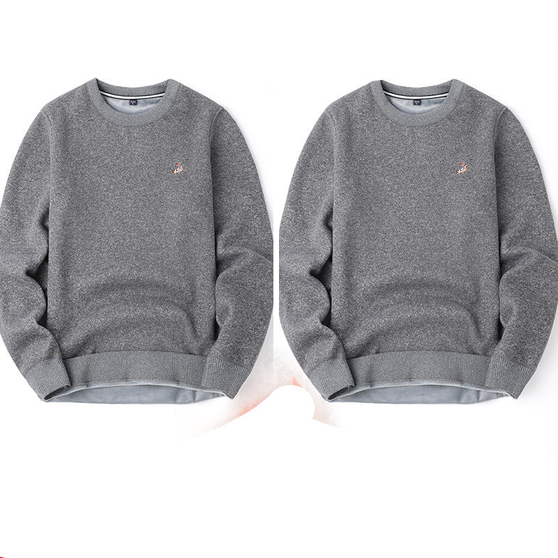 Sweater Men Autumn And Winter Plus Velvet Thickening Base