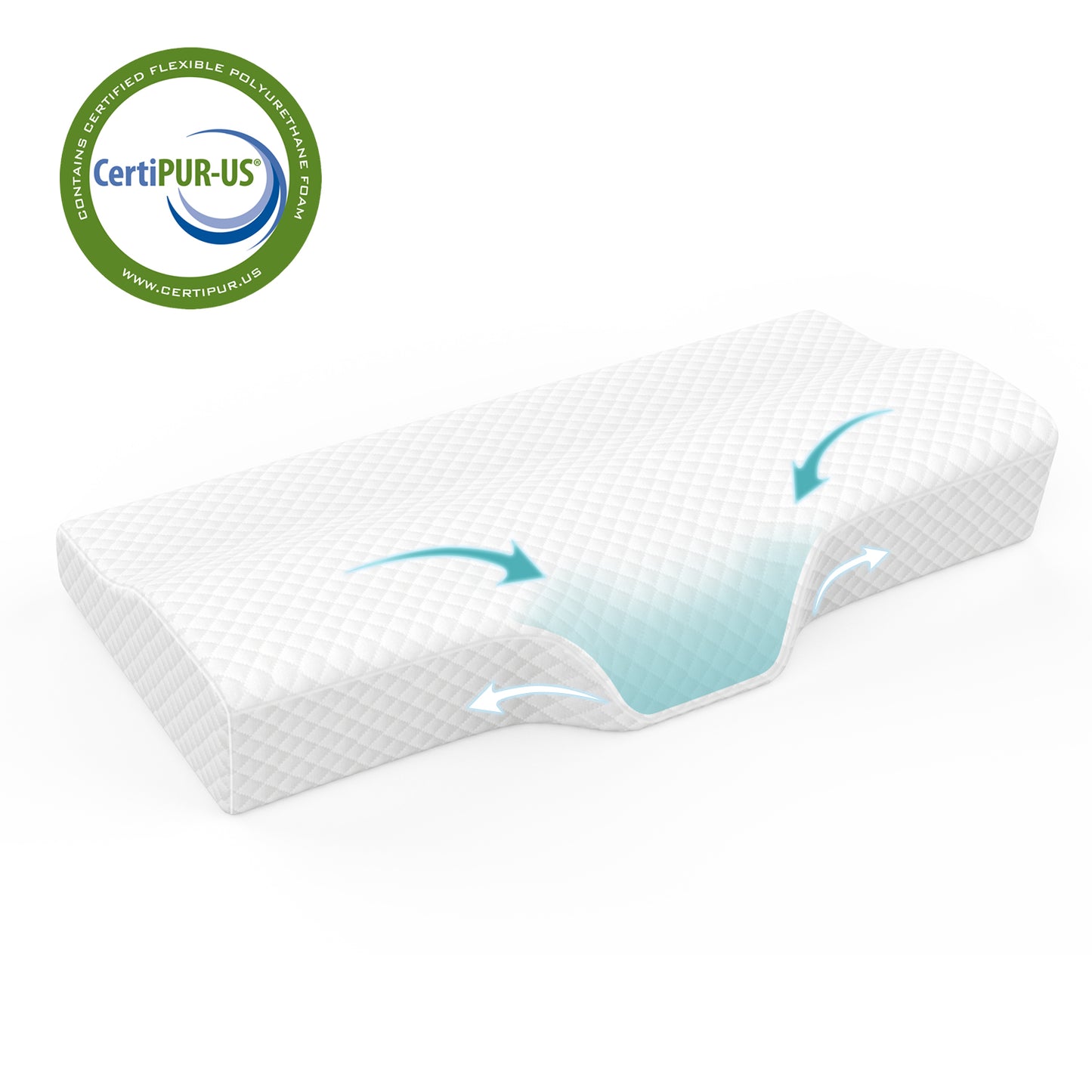 Memory Foam Pillow Neck Pain Cervical Pillow Orthopedic Contour Pillow Support for Back Stomach Side Sleepers