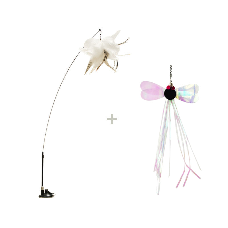 Interactive Wire Feather Bell Suction Cup Automatic Toy