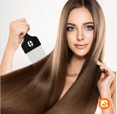 Share   Wishlist   Report  Metal Comb African Hair Pik Comb Brush Salon Hairdressing Hairstyle Styling Tool Hair Accessories