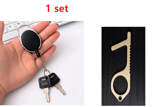 Creative Telescopic Wire Rope Key Ring Carabiner