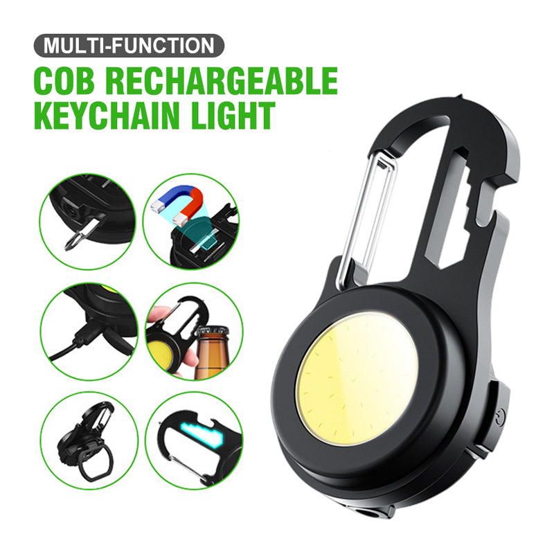 6 IN 1 Multi-functional Mini Keychain Lamp Super Bright Small Flashlight Aluminum Alloy Work Lamp