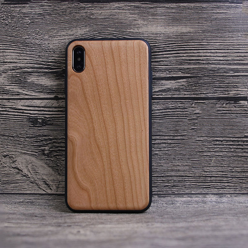 Solid wood phone case