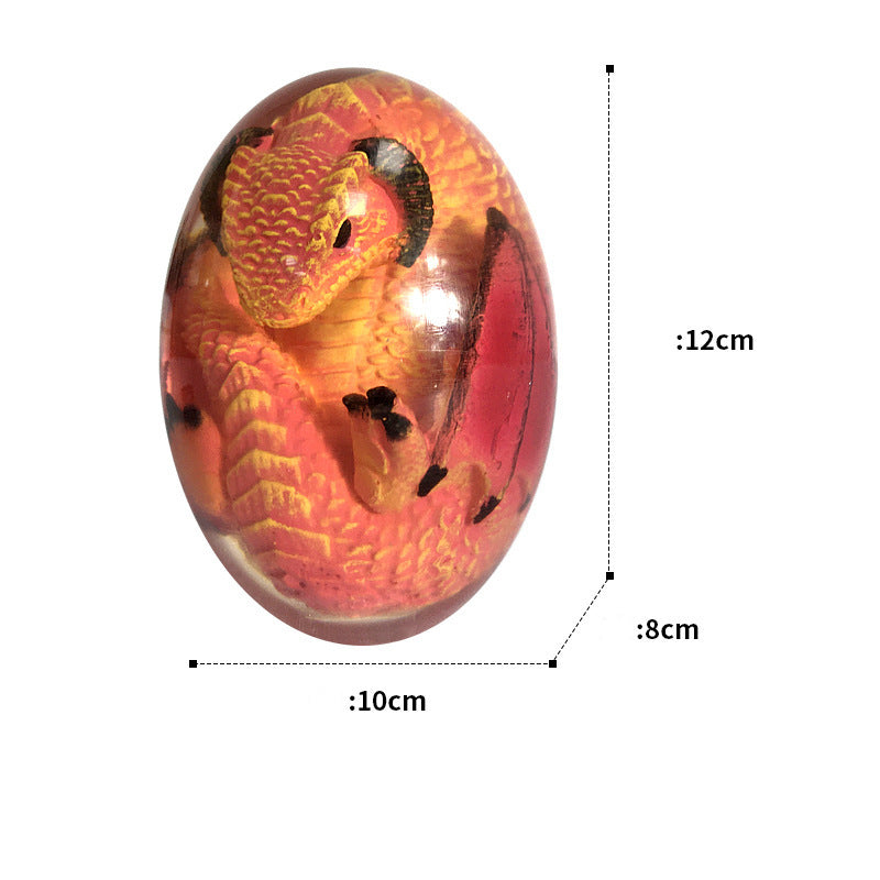 LED Lava Dragon Egg Ornamental Collection Decor Dinosaur Egg Statue Resin Dragon Egg Crystal Minerale Gemstone Reiki Home Decor