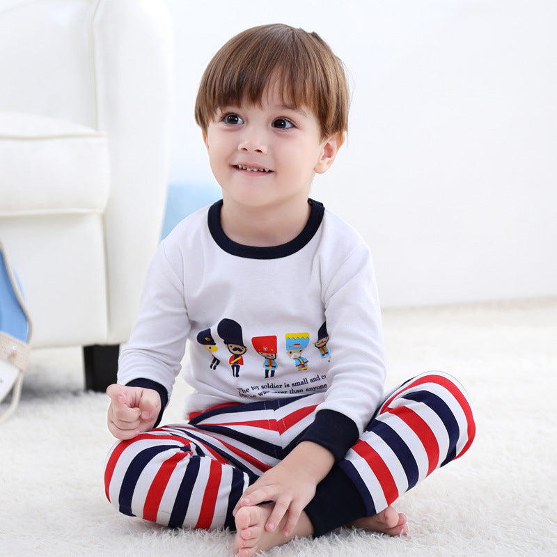 Children's Qiuyi Qiuku cotton suit boys spring and autumn girls bottoming long-sleeved baby thermal underwear pajamas